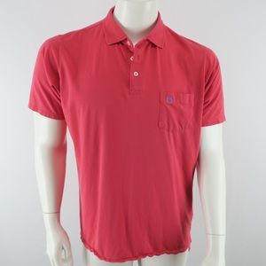 B. Draddy Short Sleeve Polo Shirt Mens Medium Red Pima Cotton‎